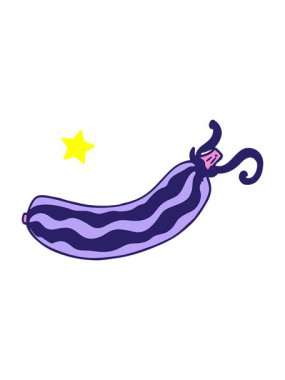 Parlayan yıldızlar karikatür karalama salatalığının animasyonunu etkiler.