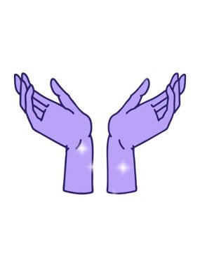 Açık ellerin simgesel dövme stilinin simge etkisi