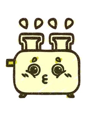 Toaster Tebeşir Çiziminin renk canlandırması