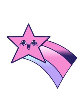 Kayan bir gökkuşağı yıldızının canlandırmasını salla ve durdur