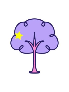 Parıldayan yıldızlar geleneksel bir Japon kiraz ağacının canlandırmasını etkiler.