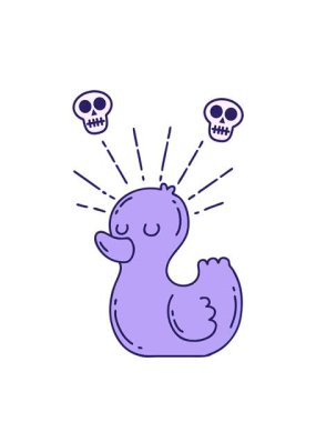 kauçuk ördeğin kafatası animasyonu