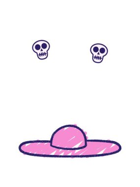 Yumurta Tebeşiri Çiziminin kafatası animasyonu