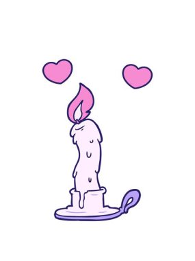 dönen kalpler çizgi film animasyonu ürkütücü eski mum