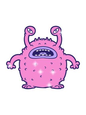 Huysuz çizgi film uzaylısının parıltı etkisi