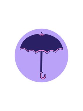 Bir şemsiyenin çizgi film tasarımının gösterişli satış animasyonu