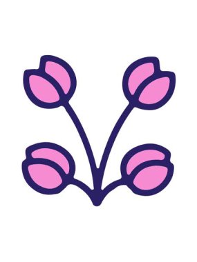 lale illüstrasyonunun titreşimli hareket canlandırması