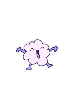 Çizgi filmin yatay titreşimli animasyonu karalama anlamlı hava bulutu