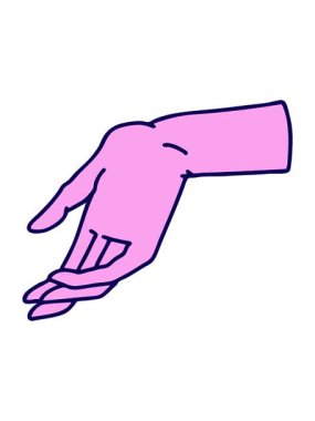 İkonik dövme stili elin neon ışık efekti animasyonu