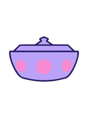 Geleneksel Japon seramik yemek kasesinin dönen hareketli animasyonu