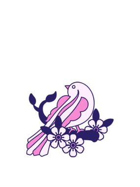 Bir daldaki kuşun zıplama hareketi