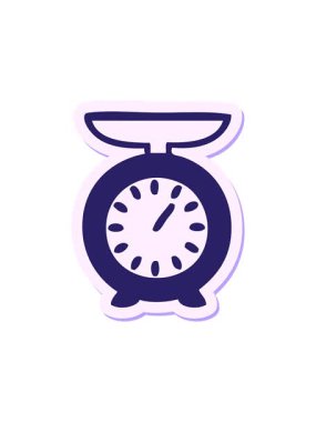 Sevimli bir karikatür ölçeğinin çıkartmasının canlandırmasını bob ve duraklat