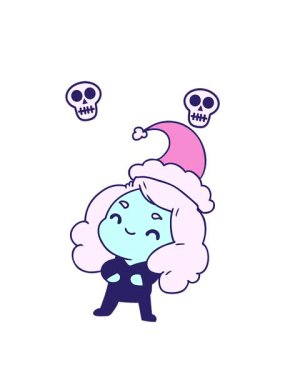 Kawaii kızlarının kafatası animasyonları.