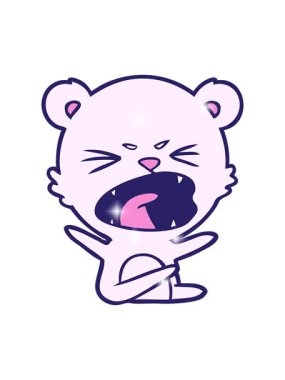 Kızgın kutup ayısı çizgi filminin parıltı etkisi