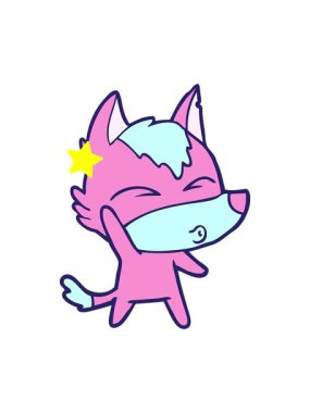 Parıldayan yıldızlar tilki çizim karakterinin animasyonunu etkiler