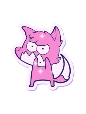 Bir çizgi film çizgi filminin çizgi film karakterinin ışıltı efekti.