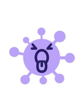 Mide bulandırıcı açık ağız virüsünün dönen hareketi.