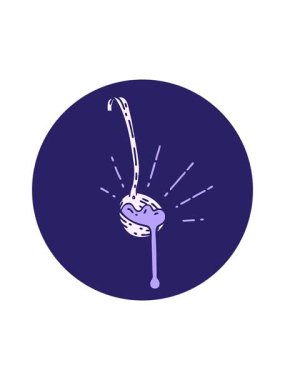 Dövme stili sos kepçesinin hareketli canlandırması