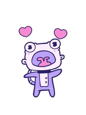 dönen kalpler karikatür garip uzaylı animasyonu