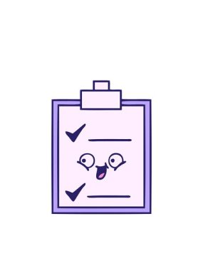 Bir kontrol listesinin sevimli çizgi filmlerinin yanıp sönen radyal çizgileri