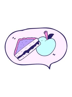 Serbest konuşma baloncuğu çizgi filminin titreyen hareketli animasyonu öğle yemeğini paketledi