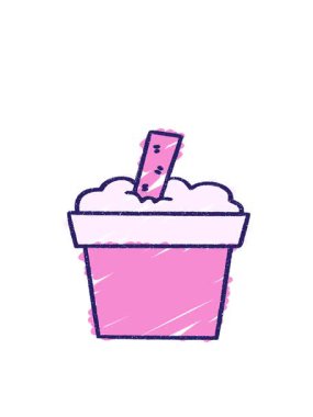 Dondurma Tebeşir Çiziminin hareketli animasyonu