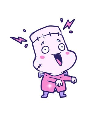 Yaşayan Ölü Yaratık Adam çizgi filminin ışıltılı etkisi.