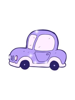 Çizgi film arabasının ışıltı etkisi