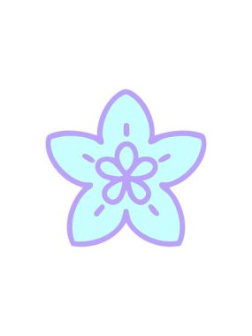 Geleneksel Japon çiçek ikonunun yıldız patlaması etkisi animasyonu