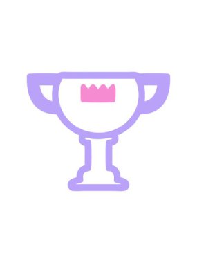 kupa ödül sembolü simgesinin canlandırmasını renklendir