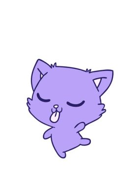 El yazması sevimli kawaii kedi çizgi filminin animasyonunu genişletiyorum.