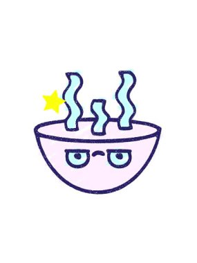 Parıldayan yıldızlar Sıcak Pirinç Tebeşiri Çiziminin animasyonunu etkiler