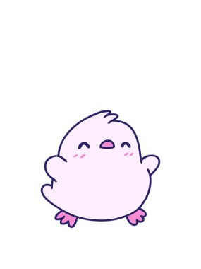 Sevimli küçük bir kuşun çizgi filminin animasyonunu uzatıyorum.