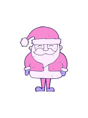 Noel Baba 'nın retro çizgi filminin basınçlı animasyonu