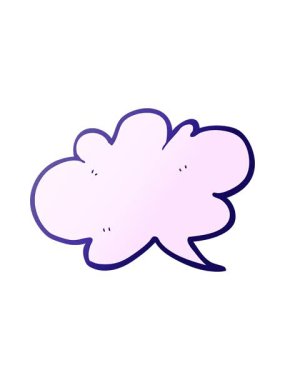 freehand çizilmiş karikatür bulutu konuşma baloncuğunun basınçlı canlandırması