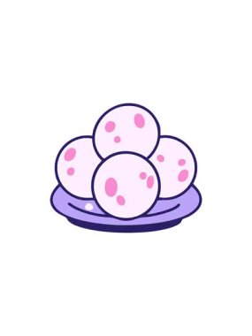 Pao de queijo geleneksel Brezilya peynirli ekmek çizgi filminin gösterişli satış animasyonu