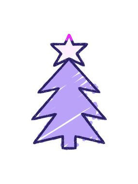 Noel Ağacı Tebeşir resminin animasyonunu güçlendir