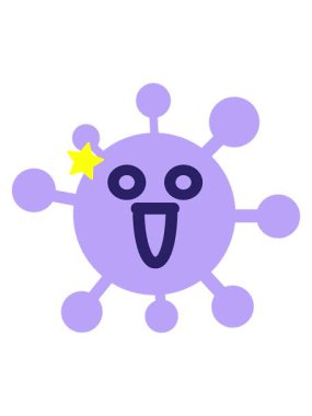 Parıldayan yıldızlar mutlu boş göz virüsünün animasyonunu etkiler.