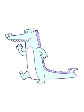 neon ışık efektleri timsah çizgi filminin animasyonu