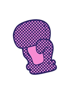 Bir boks eldiveni karikatürünün titreşimli hareketi