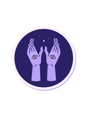 Avuç içi okuma işaretinin hareketli canlandırması