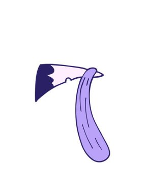 Kanlı balta karikatürünün zıplama hareketi.