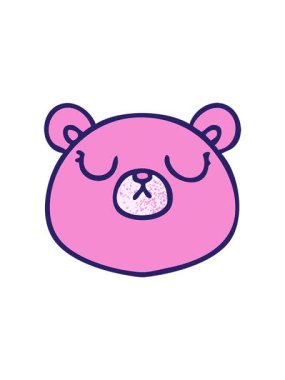 Dikkat çekici el çizimi çizgi film ayısı animasyonu