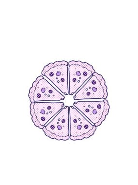 El yazması çizgi roman tarzı pizzanın yanıp sönen radyal çizgileri.
