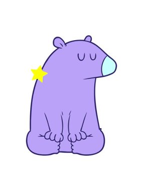 Parlayan yıldızlar ayı çizgi film karakterinin animasyonunu etkiler.