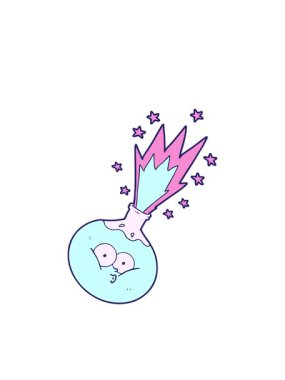 Çizgi film iksiri hareketinin yanıp sönen radyal çizgileri