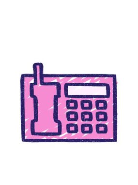 Telefon Tebeşiri Çizim Tasarımı 'nın hareketli animasyonu