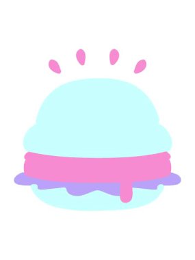 Lezzetli bir hamburgerin canlandırma efektini pikselleştir