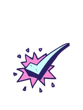 Çizgi film pozitif kene sembolünün zıplama hareketi animasyonu