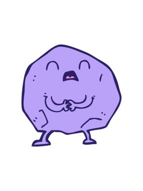 Çizgi film kayasının hareketli animasyonu